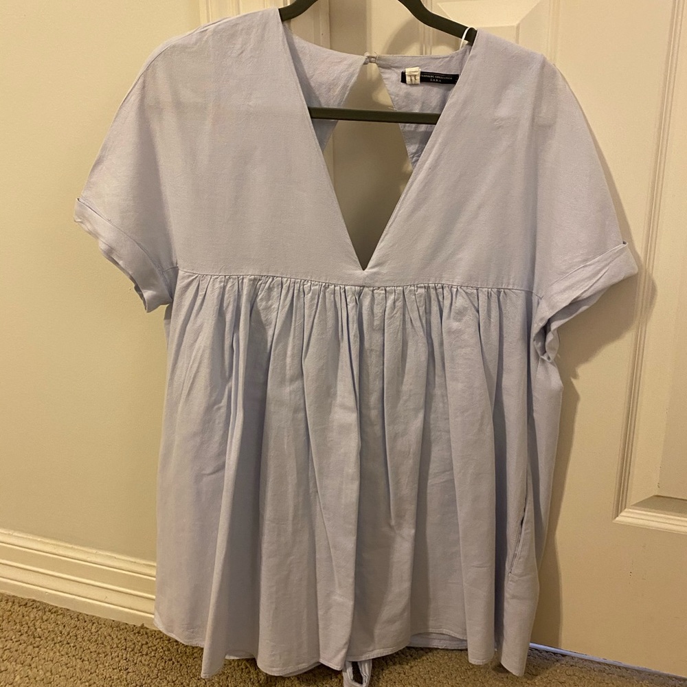 Zara baby blue babydoll playsuit